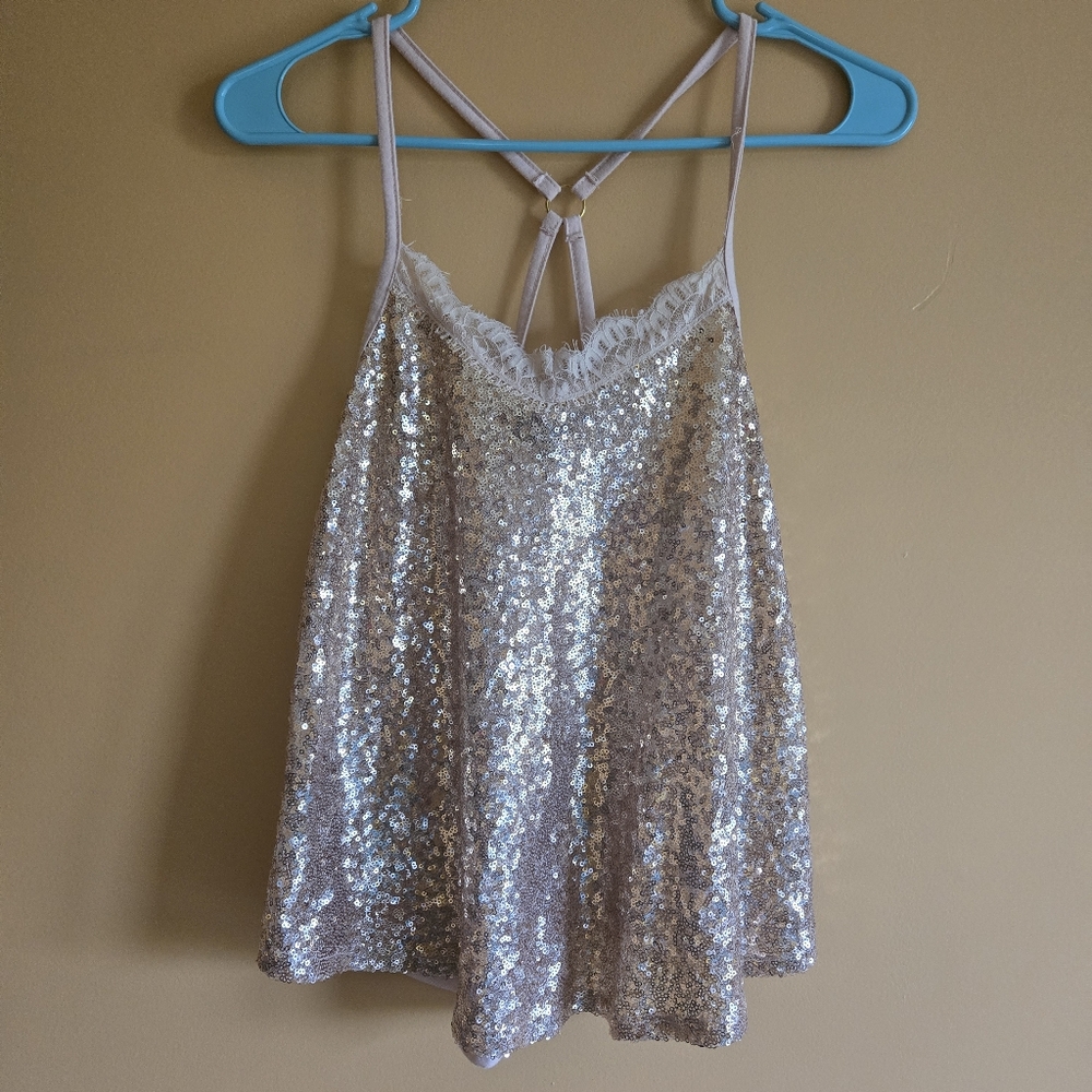 Almost Famous Sequen Camisole PTP=15"